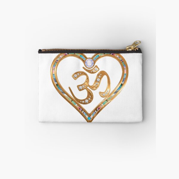 Item preview, Two nesting golden hearts centered in OM  designed and sold by TJ Devadatta Best.