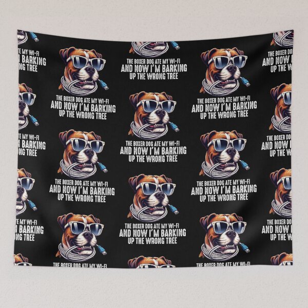 Item preview, The Boxer Dog Ate My Wi-Fi And Now I’m Barking Up the Wrong Tree designed and sold by raedattia.