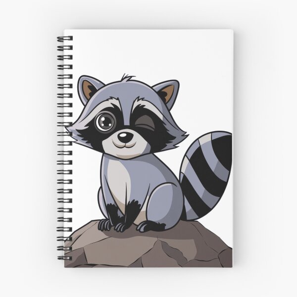 Item preview, Sweet racoon sitting on the rock designed and sold by QuirkyQuipPixel.
