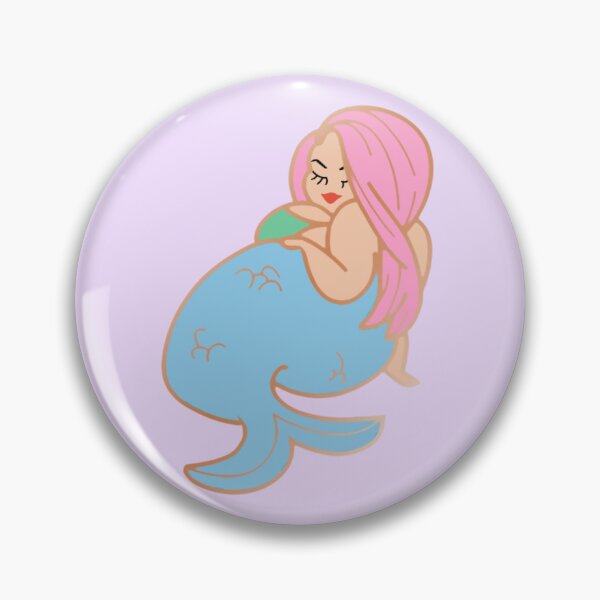 Item preview, Fat Mermaid - Pink Hair  designed and sold by wildeweed.