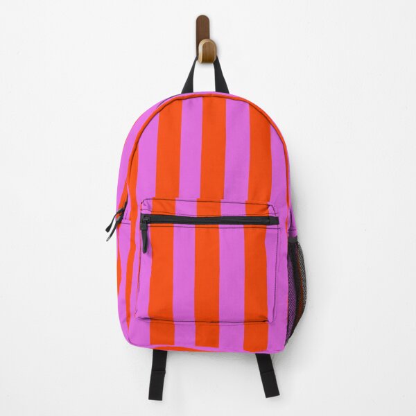 Item preview, Bold Vivid Vertical Stripped Pattern in Orchid and Orange designed and sold by Deutschic.