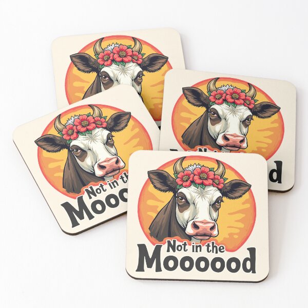 Artikelvorschau, Freches Kuh-Design „Nicht in der Moooood“ entworfen und verkauft von jondollars.