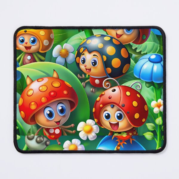 Item preview, Magic Ladibugs Walking Through the Enchanted Forest - Seamless Pattern #11 designed and sold by Second Draft Visuals.