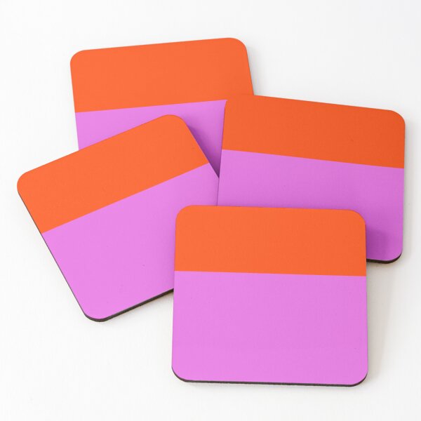 Item preview, Bold Vivid Orchid and Neon Orange Color Block designed and sold by Deutschic.