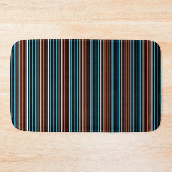 Item preview, White, teal, orange stripes designed and sold by NAGNE.