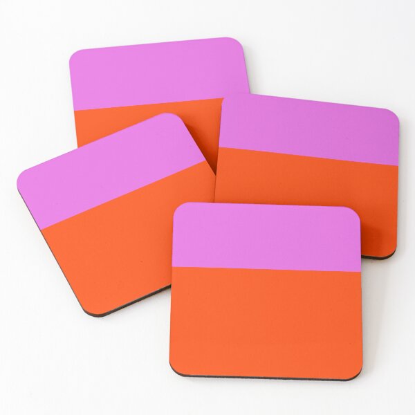 Item preview, Bold Vivid Neon Orange and Orchid Color Block designed and sold by Deutschic.