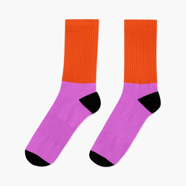 Item preview, Bold Vivid Orchid and Neon Orange Color Block designed and sold by Deutschic.