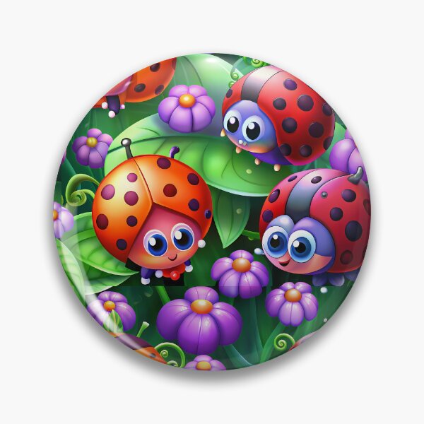 Item preview, Magic Ladibugs Walking Through the Enchanted Forest - Seamless Pattern #12 designed and sold by Second Draft Visuals.