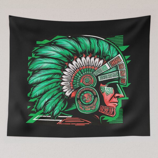 Item preview, Aztec Warrior Emblem Celebrating Mexican Independence Day designed and sold by elynne9.