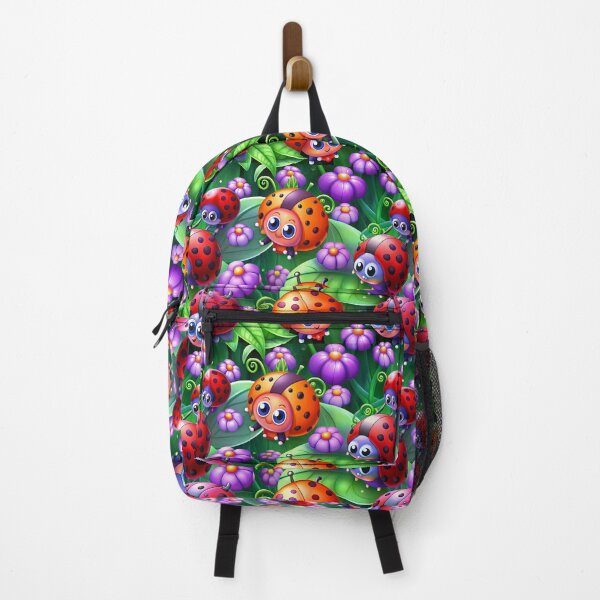 Item preview, Magic Ladibugs Walking Through the Enchanted Forest - Seamless Pattern #12 designed and sold by Second Draft Visuals.