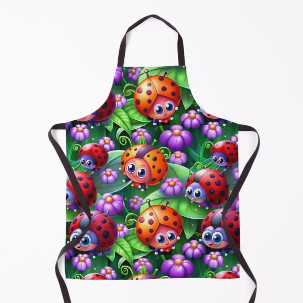 Item preview, Magic Ladibugs Walking Through the Enchanted Forest - Seamless Pattern #12 designed and sold by Second Draft Visuals.