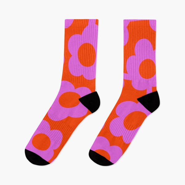 Item preview, Iconic Retro Scandinavian Flowers in Orchid and Orange designed and sold by Deutschic.