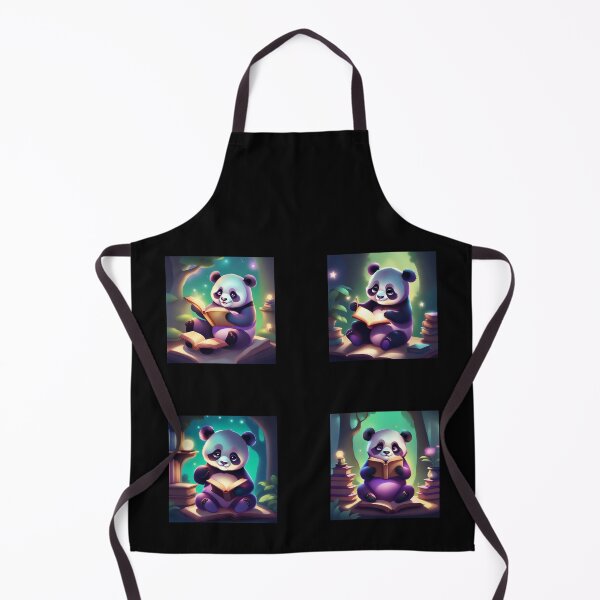 Item preview, Purple panda reading a book designed and sold by BigfeetLittlepaws.