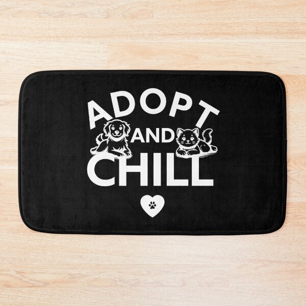 Item preview, Adopt and Chill White on Black designed and sold by TammySwarek.