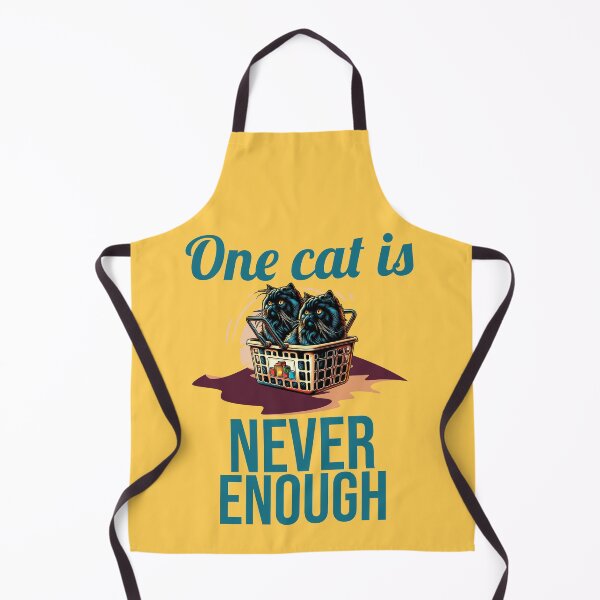 Item preview, One cat is never enough, two black Persian cats in a supermarket basket designed and sold by BritishDelights.