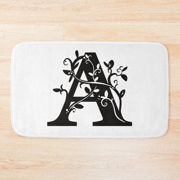 Item preview, Black Capital Letter A With Vines designed and sold by Victoria Lehnard.