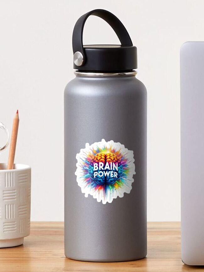 Thumbnail 1 of 3, Sticker, Brain Power designed and sold by Monem-RASH.