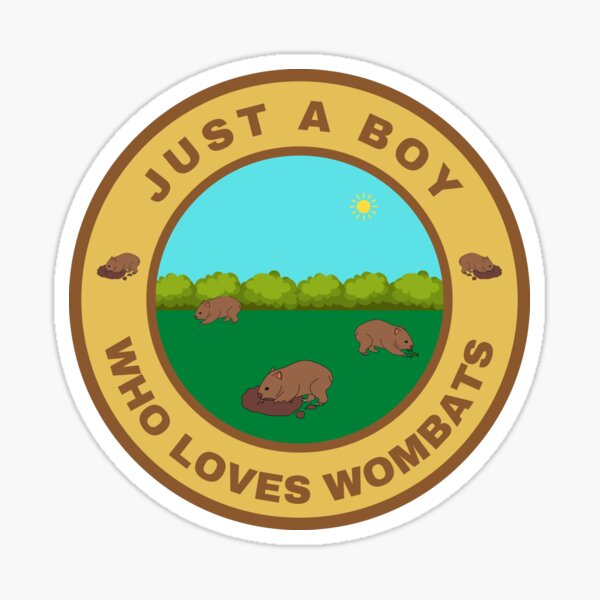 Vista previa del artículo con la obra «Solo un chico que ama a los wombats», diseñado y vendido por fev-rocks.