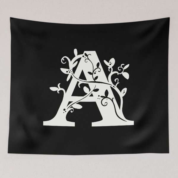 Item preview, White Capital Letter A With Vines designed and sold by Victoria Lehnard.