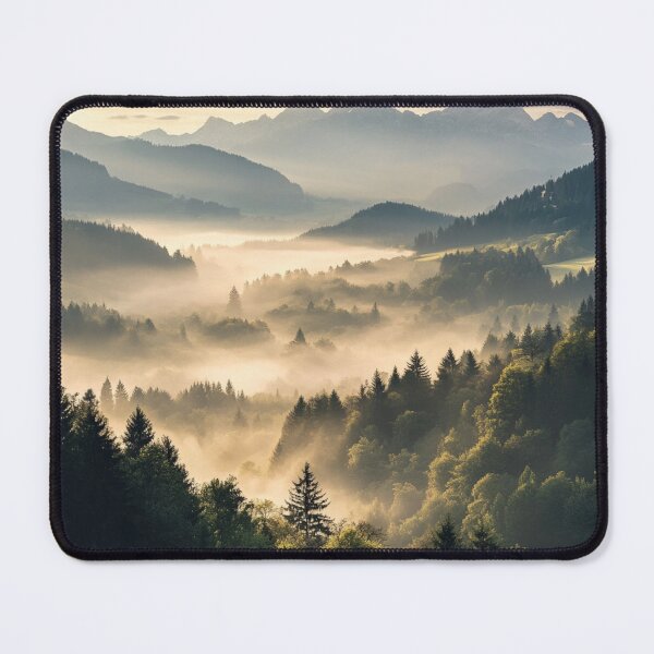 Item preview, Foggy Forest with Mountains, Wall Art designed and sold by NicolasGlowArt.