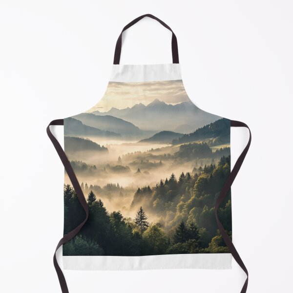 Item preview, Foggy Forest with Mountains, Wall Art designed and sold by NicolasGlowArt.