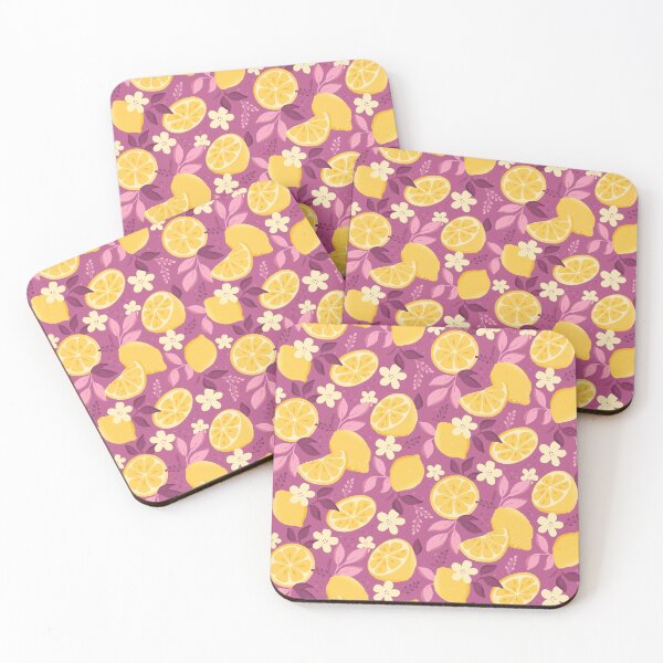 Item preview, Bright Lemon And Floral Design On Pink designed and sold by JaselviiStudio.