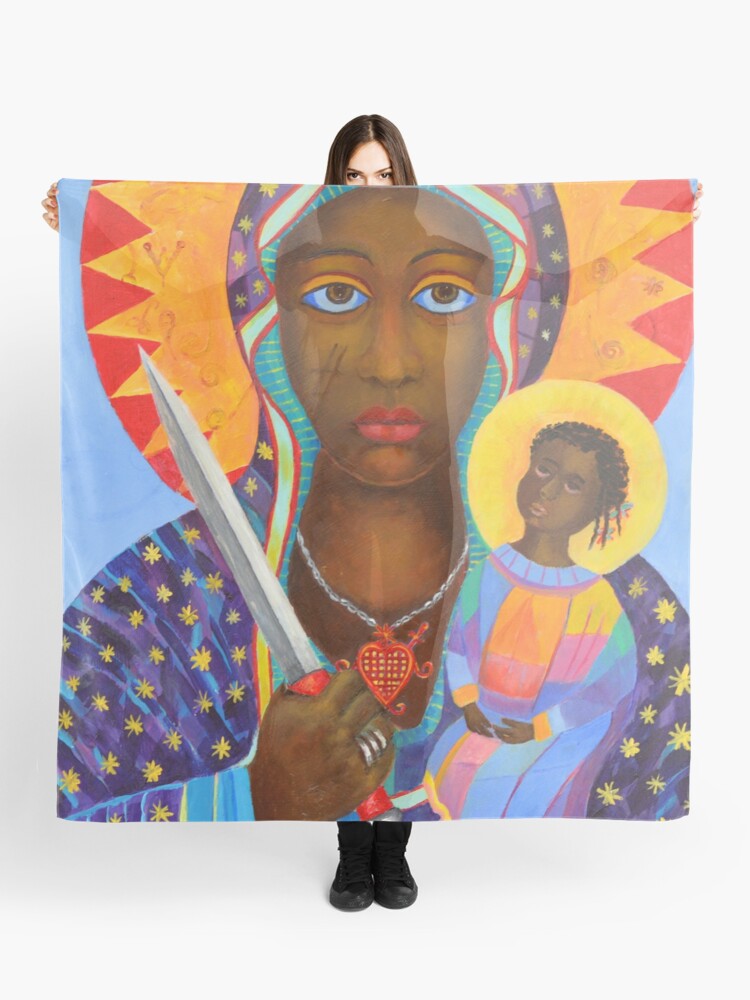 Erzulie Dantor Haitianische Voodoo Kunst Erzulie Dantor Vodoo Kunst Malerei Von Erzulie Danto Danthor Oder Ezili Bild Haitian Lwa Schwarze Jungfrau Madonna Afrikanisch New Orlean Mambo Tuch Von Tanabe Redbubble