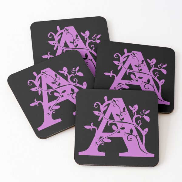 Item preview, Purple Capital Letter A With Vines V3 designed and sold by Victoria Lehnard.