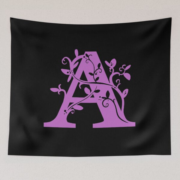 Item preview, Purple Capital Letter A With Vines V3 designed and sold by Victoria Lehnard.