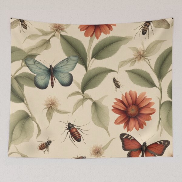 Item preview, Vintage Botanical Nature Pattern designed and sold by BirdsnStuff.