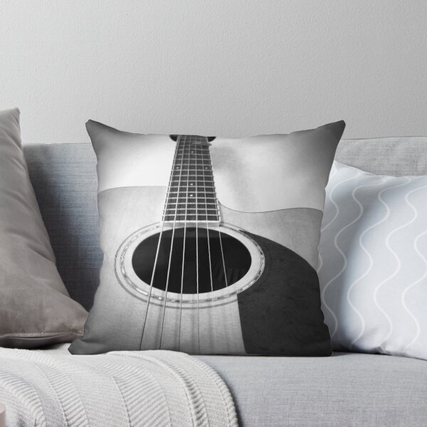 Item preview, acoustic guitar music musician black white photograph gift designed and sold by cheekylorns.