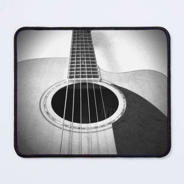 Item preview, acoustic guitar music musician black white photograph gift designed and sold by cheekylorns.