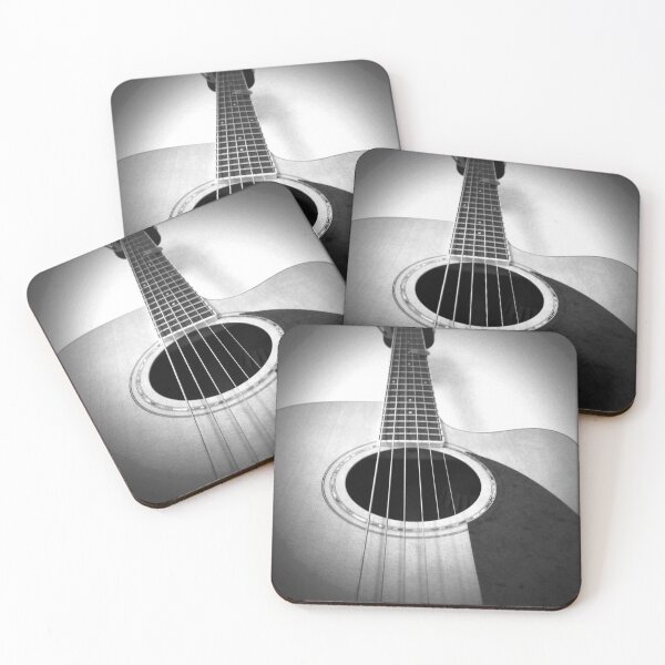 Item preview, acoustic guitar music musician black white photograph gift designed and sold by cheekylorns.