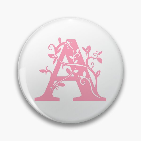 Item preview, Pink Capital Letter A With Vines designed and sold by Victoria Lehnard.
