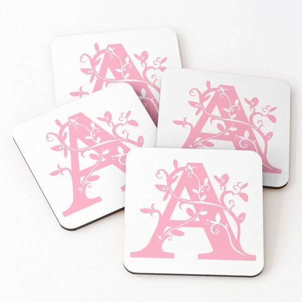 Item preview, Pink Capital Letter A With Vines designed and sold by Victoria Lehnard.