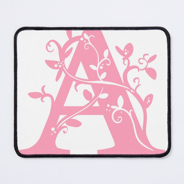 Item preview, Pink Capital Letter A With Vines designed and sold by Victoria Lehnard.