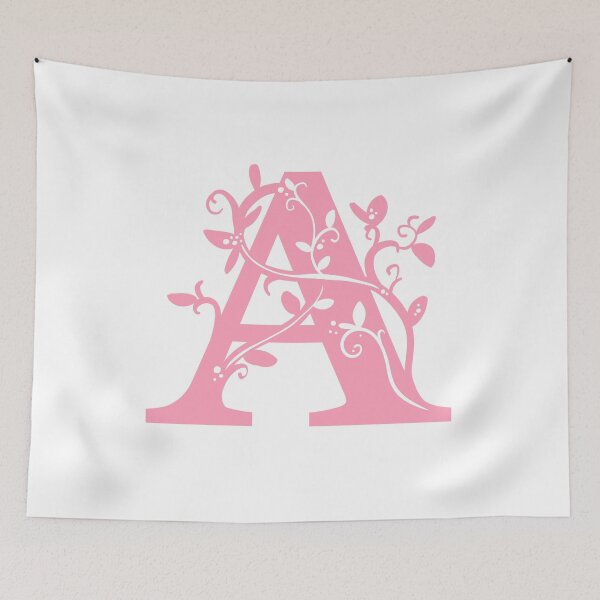 Item preview, Pink Capital Letter A With Vines designed and sold by Victoria Lehnard.