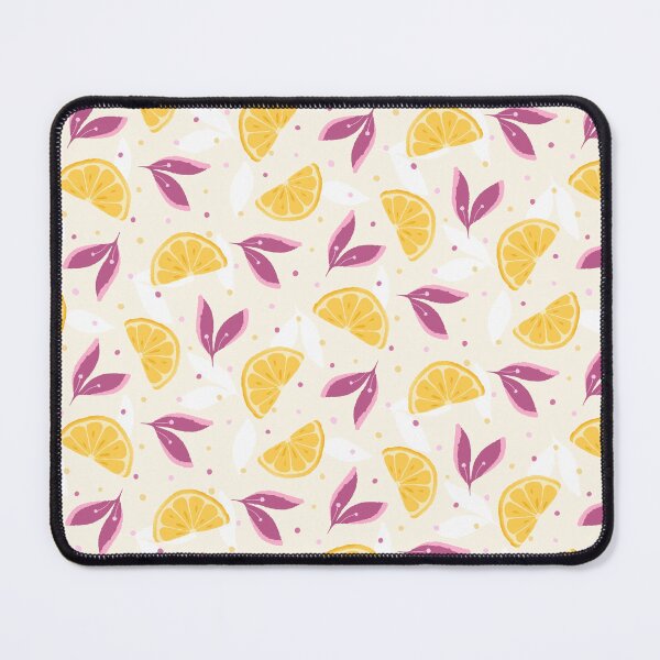 Item preview, Cheerful Yellow Lemon And Leaf Design On Beige Brown designed and sold by JaselviiStudio.