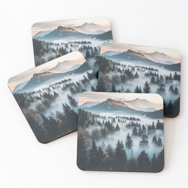 Item preview, Foggy Forest Landscape and Mountains designed and sold by NicolasGlowArt.