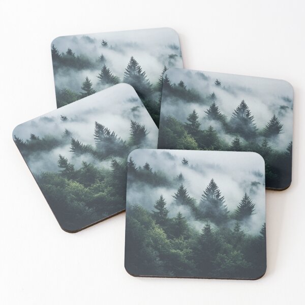 Item preview, Foggy Dark Forest, Nature Wall Art designed and sold by NicolasGlowArt.