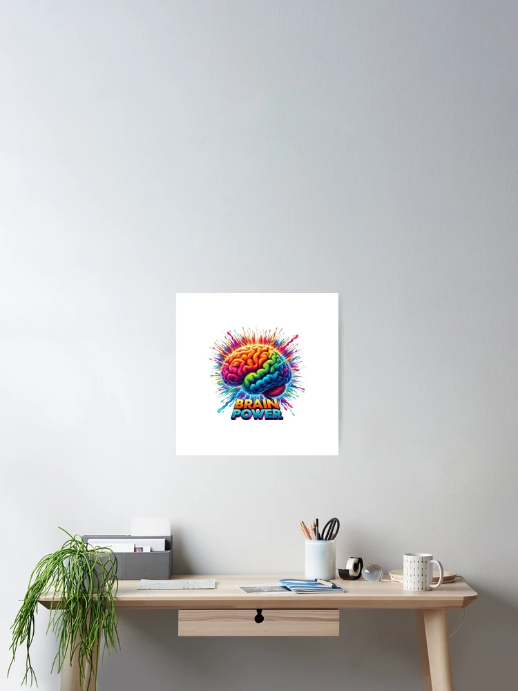 Imagen 2 de 3, Póster con la obra  Poder cerebral, diseñada y vendida por Monem-RASH.