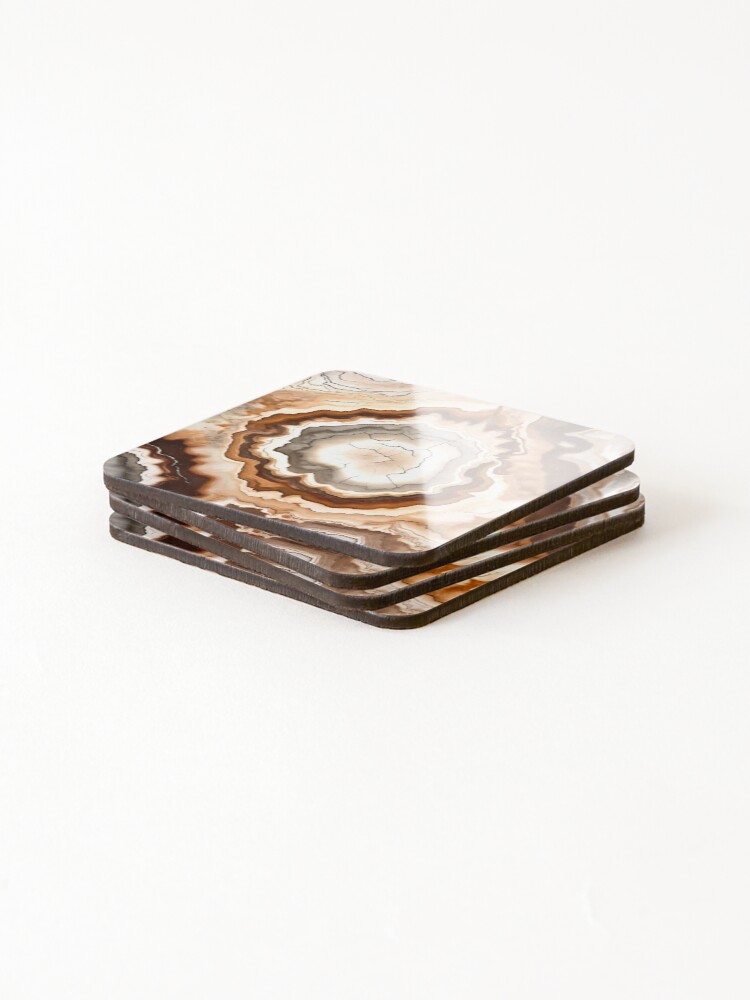 Thumbnail 4 of 5, Coasters (Set of 4), Rustic Earth Geode Pattern designed and sold by BirdsnStuff.