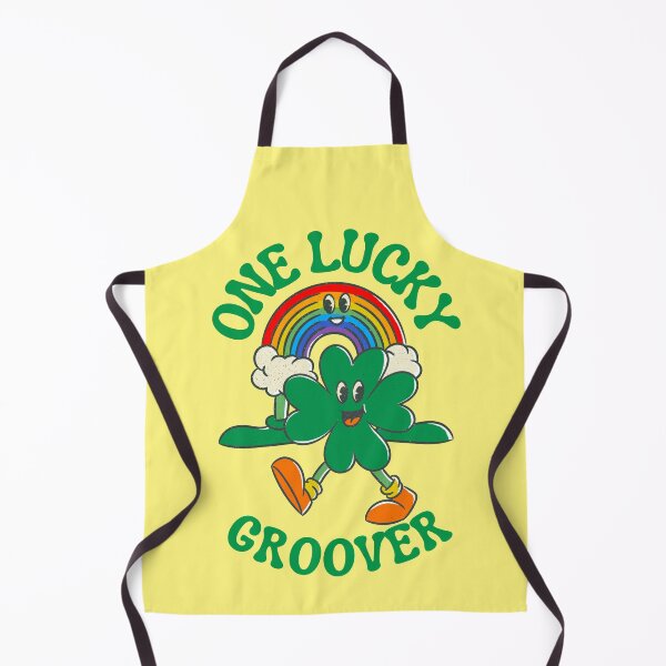 Item preview, One lucky groover, fun retro lucky Irish shamrock and rainbow designed and sold by BritishDelights.