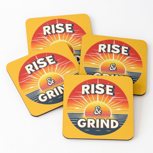 Item preview, Motivational Sunrise Design - Funny 'Rise & Grind' for Morning Enthusiasts designed and sold by 7Four1.