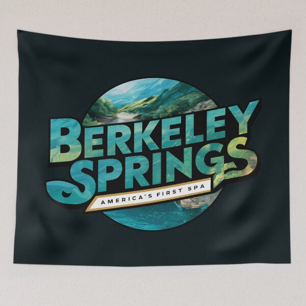 Item preview, Berkeley Springs West Virginia Illustration Travel Art Logo designed and sold by KrisSidDesigns.