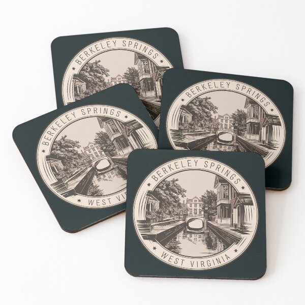 Item preview, Berkeley Springs West Virginia Illustration Travel Art Badge designed and sold by KrisSidDesigns.