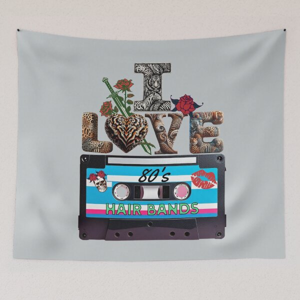 Item preview, I Love 80s Hair Bands designed and sold by DrewRomeoCo.