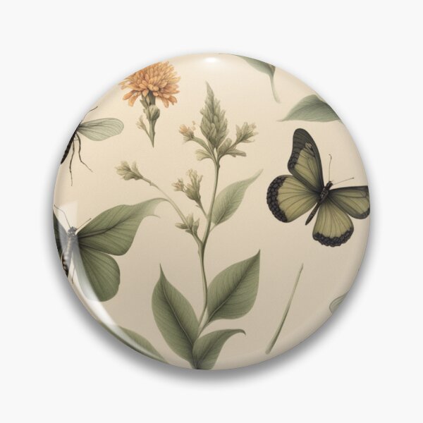 Item preview, Vintage Botanical Nature Pattern designed and sold by BirdsnStuff.