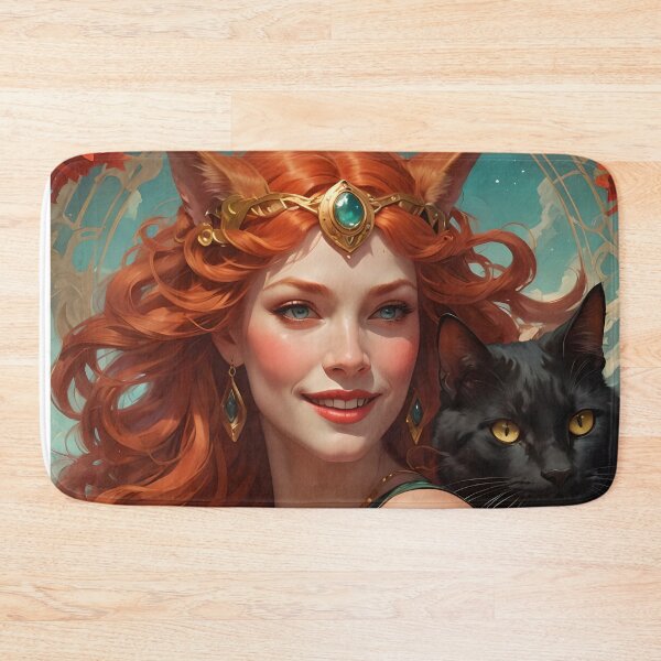 Item preview, Goddess Freyja and Black Cat designed and sold by SoniaSarkali.