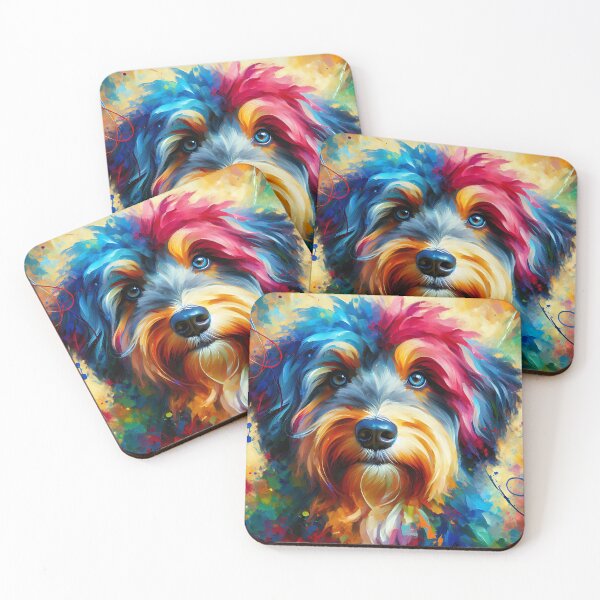 Item preview, Aussiedoodle Dog Acrylic Print Pet Portrait Pet Lovers designed and sold by Puppy Puzzles Plus.